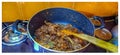Chicken Kosha- Dry Chicken recipe of West Bengal,India Royalty Free Stock Photo