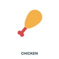 Chicken Leg icon. Mobile apps, printing and more usage. Simple element sing. Monochrome Chicken Leg icon illustration.