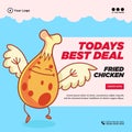 Banner design of todays best deal fried chicken