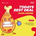 Banner design of todays best deal baked chicken