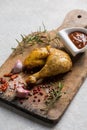 chicken legs with barbeque sauce Royalty Free Stock Photo