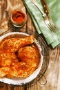 Chicken legs spiced by special spice blend Royalty Free Stock Photo