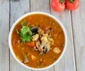 Chicken lentil soup Royalty Free Stock Photo