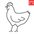 Chicken line icon