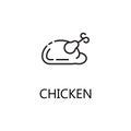 Chicken line icon