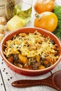 Chicken liver baked with pumpkin and cheese Royalty Free Stock Photo