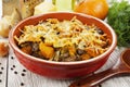 Chicken liver baked with pumpkin and cheese Royalty Free Stock Photo