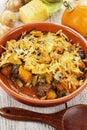 Chicken liver baked with pumpkin and cheese Royalty Free Stock Photo