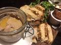 Chicken liver pate with crusty bread