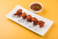 Chicken lollipop or chicken winglet Royalty Free Stock Photo