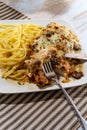 Chicken Lombardy Linguine Pasta