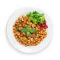 Chicken Macaroni with Tomato Sauce Served as Breakfast Royalty Free Stock Photo