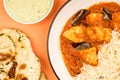 Chicken Madras Curry And Basmati Rice Royalty Free Stock Photo