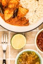 Chicken Madras Curry And Basmati Rice Royalty Free Stock Photo