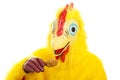 Chicken Man Eats Drumstick Royalty Free Stock Photo