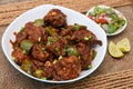 Chicken manchurian, gobi manchurian sweet chilli chicken Royalty Free Stock Photo