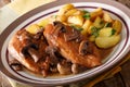 Chicken marsala is an Italian-American dish made from chicken cu Royalty Free Stock Photo