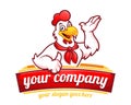 Chicken mascot or chicken character, suitable for restaurant bus