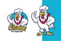 Chicken mascot design logo template