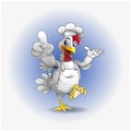 Chicken mascot or master chef symbol Royalty Free Stock Photo