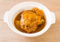Chicken Massaman Curry Paste with Rice Royalty Free Stock Photo