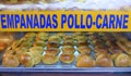 Chicken meat pies in cabinet Royalty Free Stock Photo