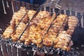 Chicken meat, roasted on the grill. Royalty Free Stock Photo