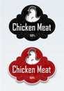 Chicken Meat Seal / Sticker in vectors