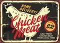 Chicken meat sign post design idea