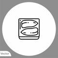 Chicken meat vector icon sign symbol Royalty Free Stock Photo