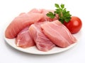 Chicken meat white background high detail images