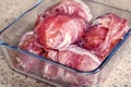 Chicken meat wrapped in bacon Royalty Free Stock Photo