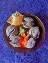 Bakso Meatball Noodles with Crackers, Indonesia Food Cullinary