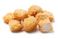 Chicken meatballs fried in white background Royalty Free Stock Photo