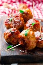 Chicken Meatballs with glaze Royalty Free Stock Photo