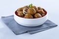 Chicken Meatballs with glaze on White background Royalty Free Stock Photo