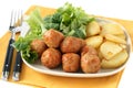 Chicken meatballs with potato