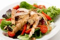 Chicken and mushroom salad closeup Royalty Free Stock Photo