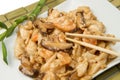 Chicken with mushroom and shrimp Royalty Free Stock Photo