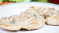 Chicken with mushrooms and sauce Royalty Free Stock Photo