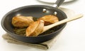 Chicken in non stick pan Royalty Free Stock Photo