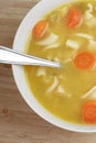 Chicken Noodle Soup closeup Royalty Free Stock Photo