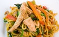 Chicken and Noodle Stir Fry Royalty Free Stock Photo