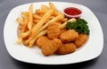 Chicken Nuggets with Fries Royalty Free Stock Photo