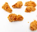 Chicken nuggets isolated white background Royalty Free Stock Photo