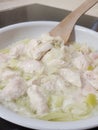 Chicken with onion Royalty Free Stock Photo
