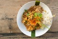 Chicken Pad Thai Top Down Royalty Free Stock Photo