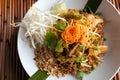 Chicken Pad Thai Top Down Royalty Free Stock Photo