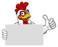 Chicken Painter Handyman Mechanic Plumber Cartoon Royalty Free Stock Photo