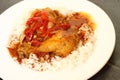 Chicken paprika with rice B